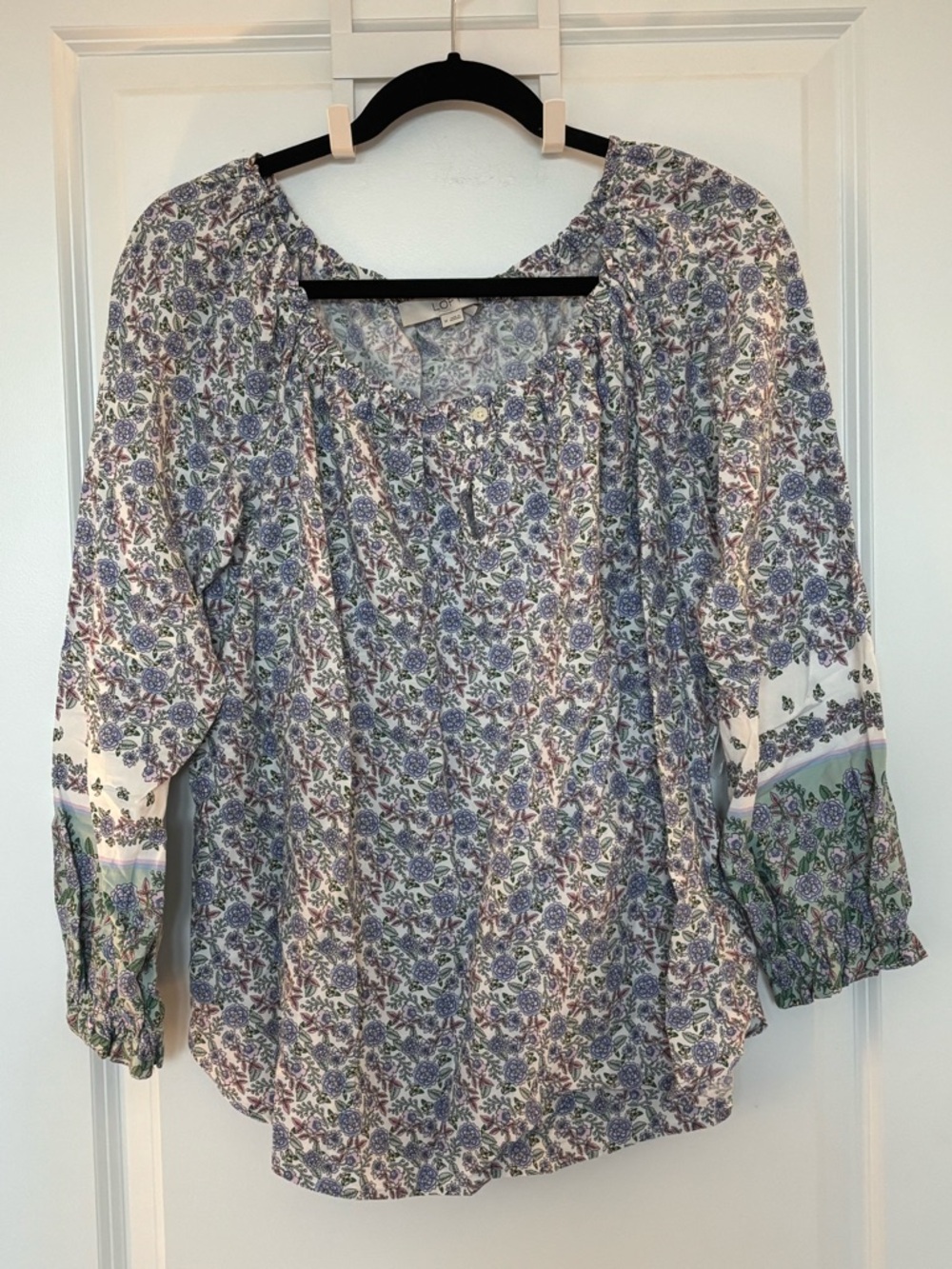 LOFT Floral Peasent Blouse